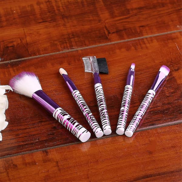 5-pack Lila Professionella Dam Foundation Ögonbryn Penslar
