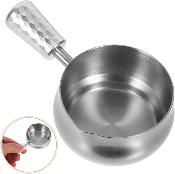 60ML 304 Forsegling av voks-skje i rustfritt stål for smelting av voks, flat bunn
