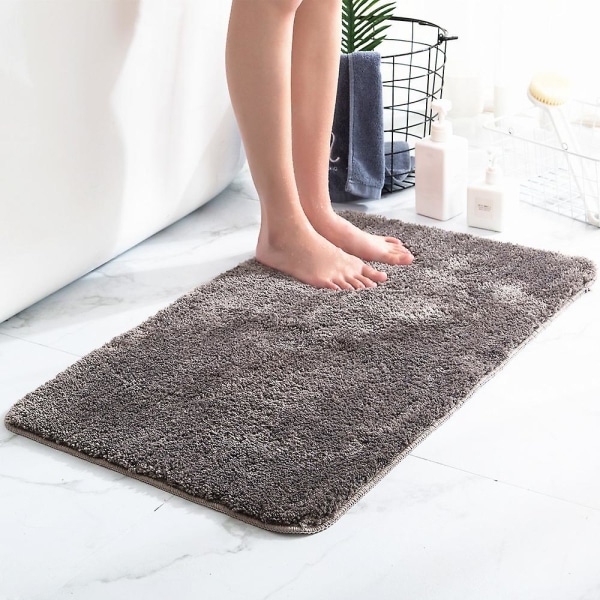 Kylpyhuoneen Matto Liukumaton Kylpyhuoneen Matto Veden Imeytyvä Pehmeä Mikrokuitu Karvainen Kylpyhuoneen Matto Coffee 50*80CM