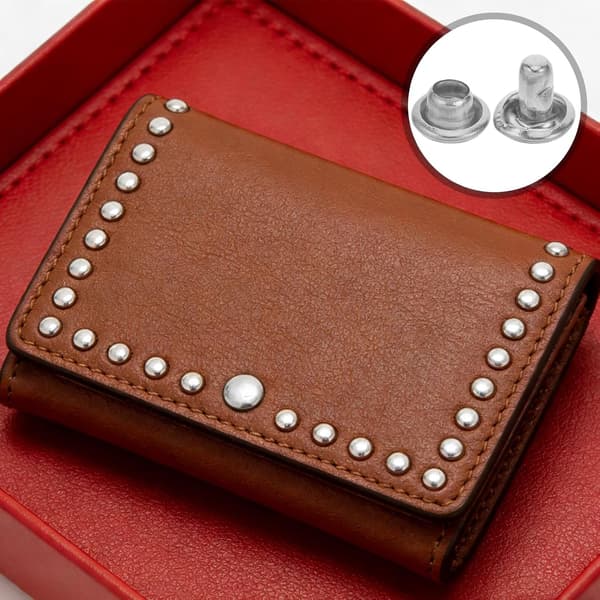 100 stk. sølv runde dobbeltkappede nitter, kobbermateriale 5x5mm, metalsnapnitteknapsæt