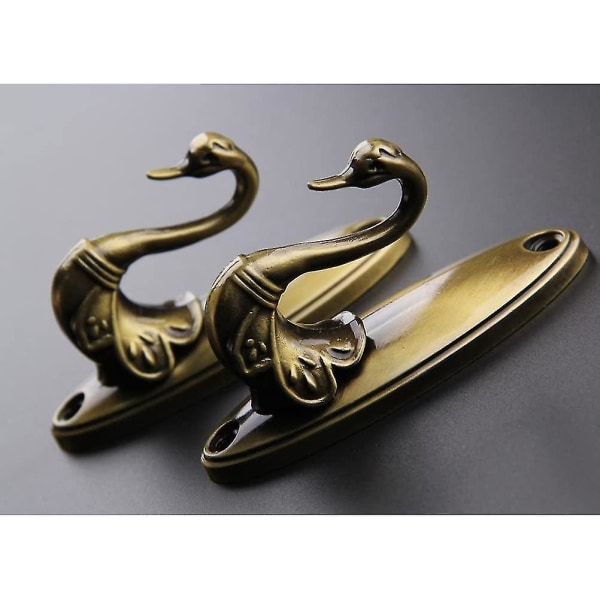 Svane-stil gardinbindingskroge - bronze (2 stk, bronze)