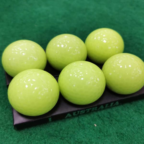 6 st fluorescerande golfbollar som lyser i mörkret, nattövningsbollar, bärbara lysande golfbollar