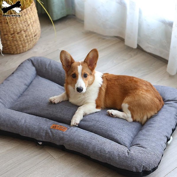 Myk Dog Bed Madrass Crate Kennel Pad Vaskbar Anti-skli