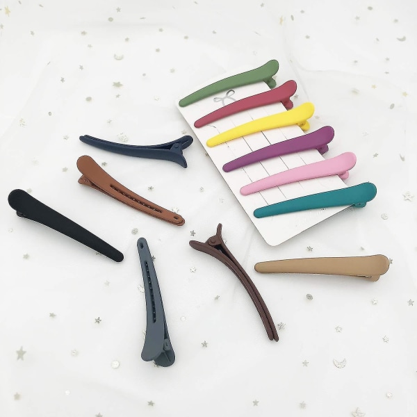 12 stk Hårklipp for styling, sklisikre hårklipp Fargerike plast Andebeak Alligator Hårspenner Pins