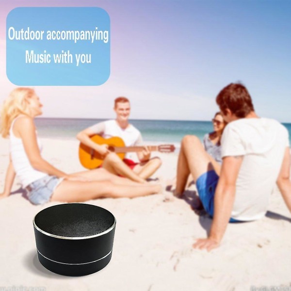Metal LED Bluetooth Håndfri Højttaler Sort
