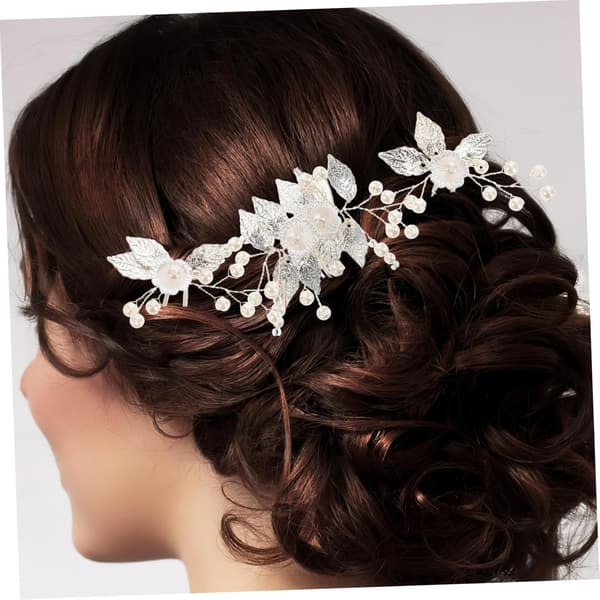 1 set brud hårkam elegant strass imitation pärla håraccessoarer