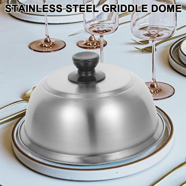 2 st steklock i rostfritt stål 20 cm 22 cm matlock basting dome gryttillbehör