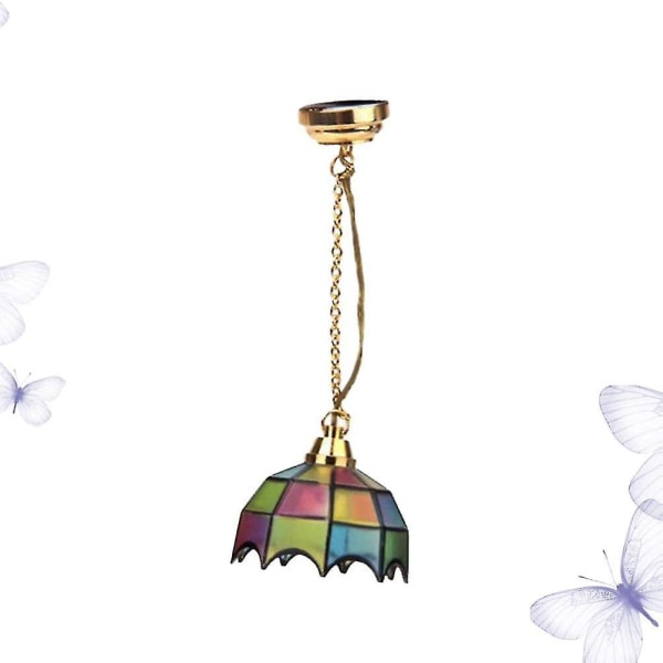 Mini Dukkehus Miniature Dekorativ Led Skrivebordslampe Loftslampe Dukkehus Accessori