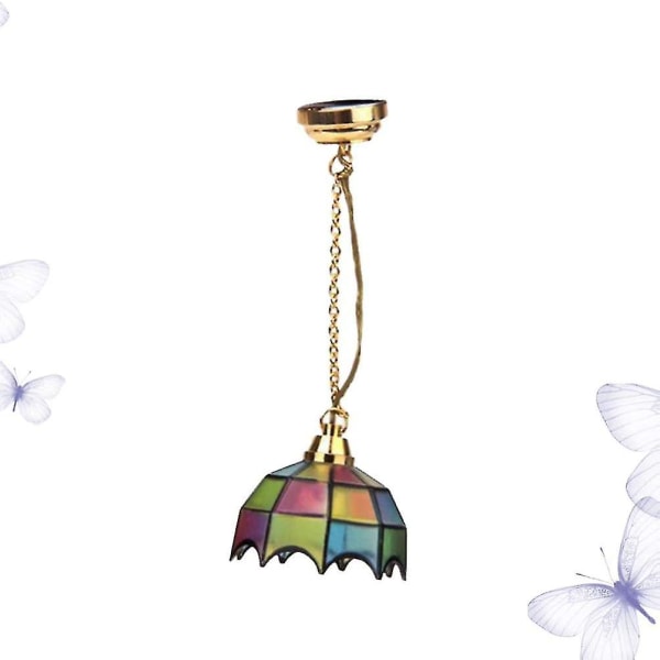 Mini Dukkehust Miniatur Dekorativ LED Bordlampe Loftlampe Dukkehust Tilbehør
