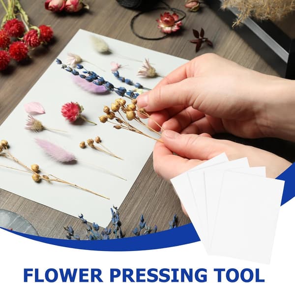 4 st 6-tums pressblomspåsar för DIY-växtpressning, multifunktionella blompressningspåsar