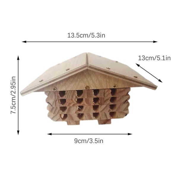 Trehus for bier Hage Utendørs Bi Veps Habitat Hengende Honningkake-yuhao
