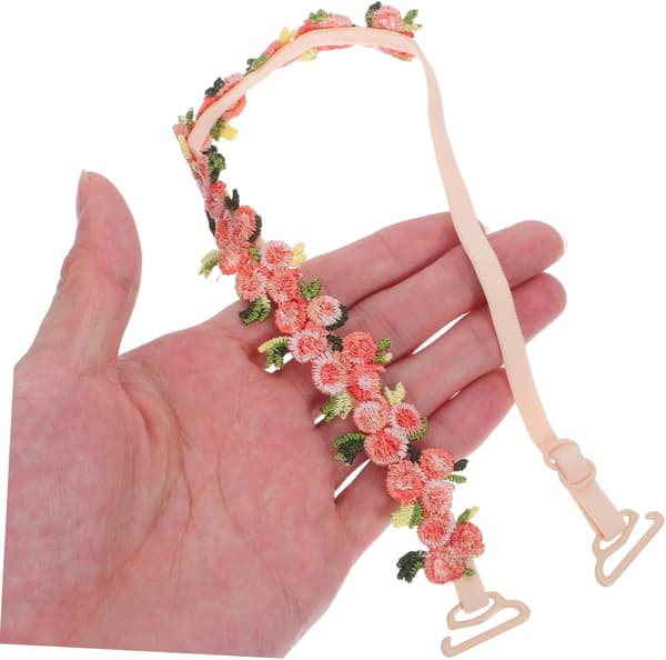 3 par blomsterstropper, broderte skulderstropper for kjoler, tilbehør