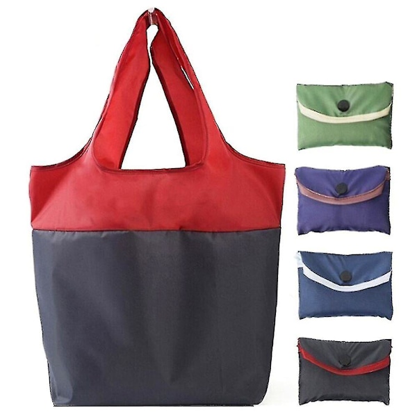 Tote Bag med Fint Håndværk, Foldbar, Tyk, Mode til Supermarked - Vinrød