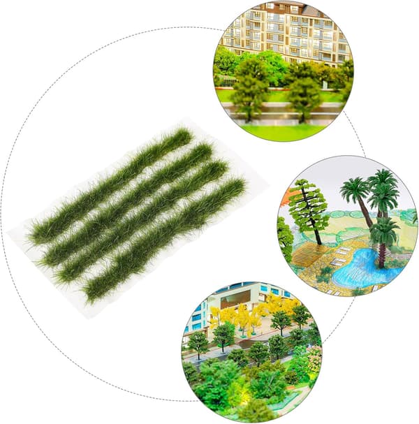 Simulering Gress Tuer Lang Stripe Kunstgress DIY Miniatyrdekor