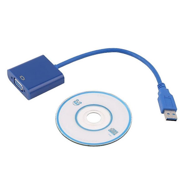 USB 3.0 til VGA Grafikkonverterkort Adapter 1080p