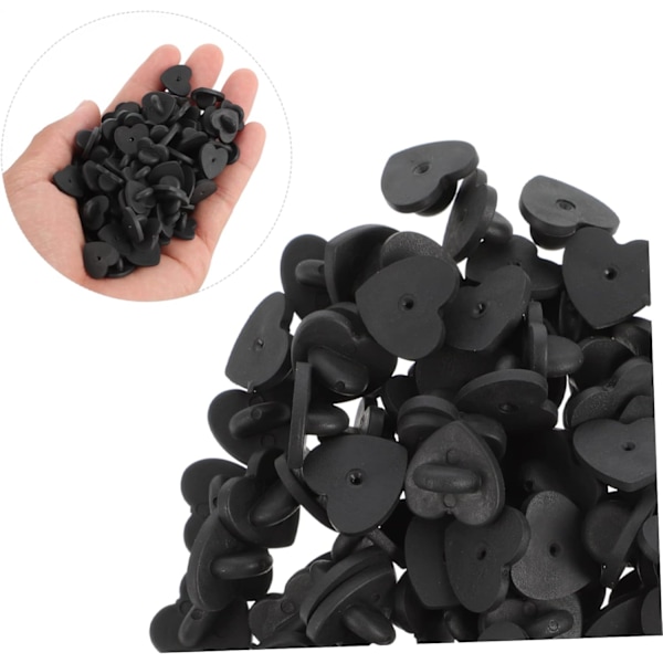 DIY Essential 100 st Hjärtformade Broschhållare Verktygsfritt Lås för Märken Smycken