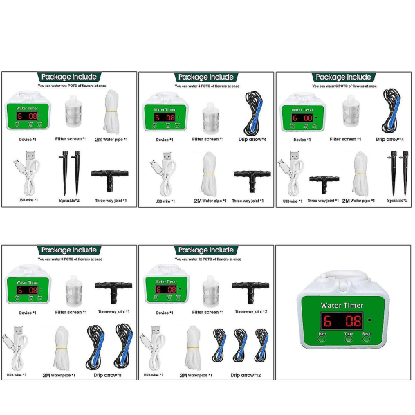 Automatisk vanningssystem for potteplanter med digital timer