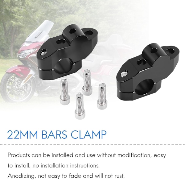 Universal Motorcykel Styrehøjder For 22mm Sort