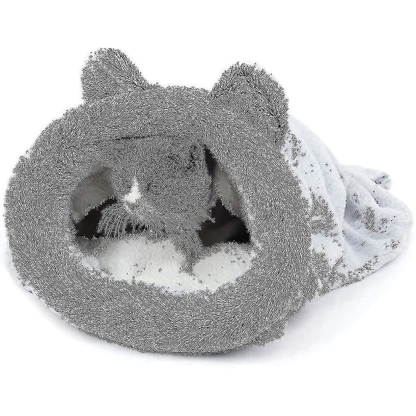 Katt sovepose fleece myk, selvoppvarmende vaskbare kattesenger kosesekk Teppe-yuhao