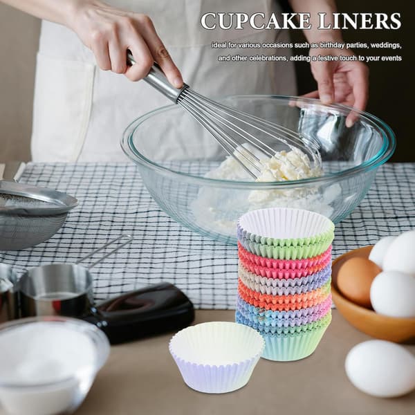 300 st mini bakformar dessertformar hållare pappersmuffins högtemperaturbeständiga