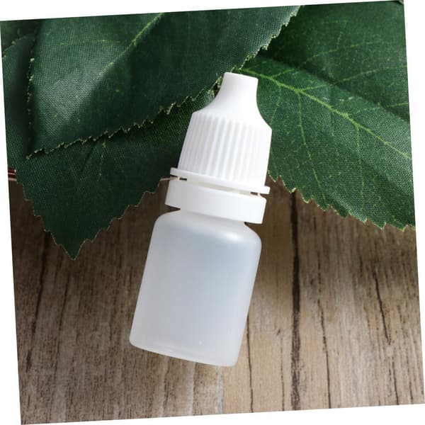 Klembare dråpeflasker 6 stk 5 ml hvite plastbeholdere for øyedråper og væskelagring