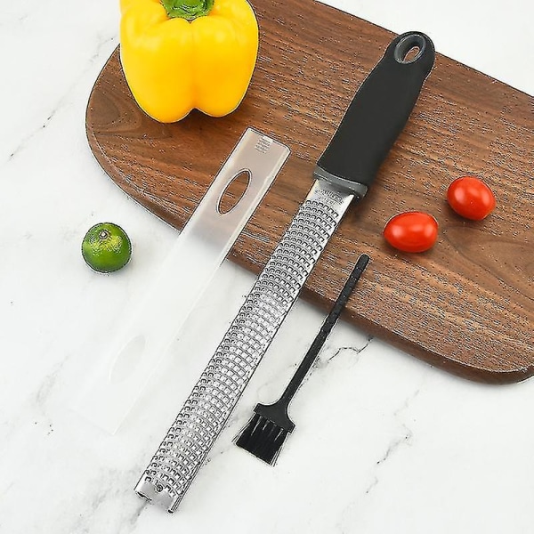Microplane Zester Rivjärn i Svart Färg för Citrus, Parmesan, Ingefära, Choklad och Muskotnöt med Fint Blad -xx