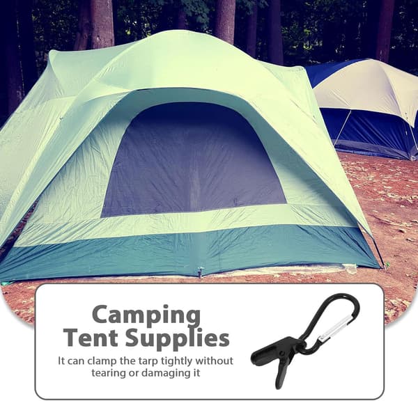 12 st plast campingtältklämmor vindtäta ankformade klämmor
