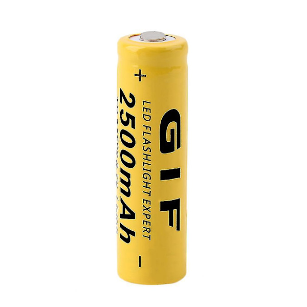 Keltainen 4 kpl 3.7v 14500 2500mAh Li-ion Ladattava Akku