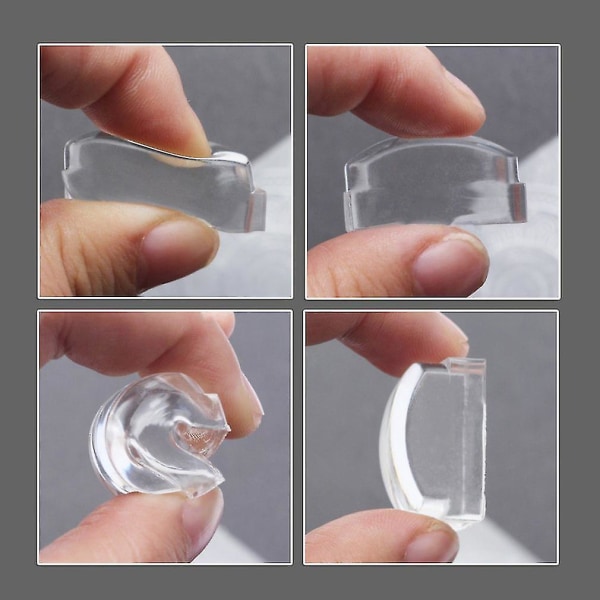 2 stk Transparent Stempel for Neglekunst i Silikon med Skrape