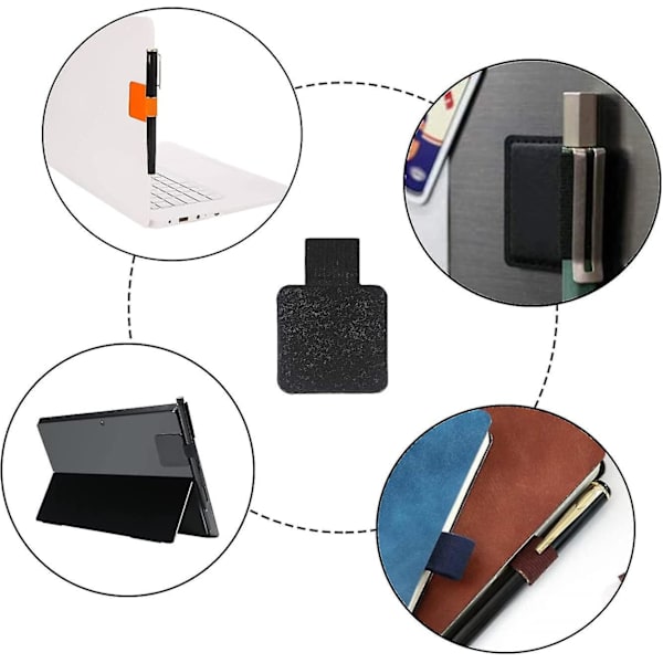 Notesbog Selvklæbende Pen Ring Elastisk Penholder (tilfældig farve) 8 stykker