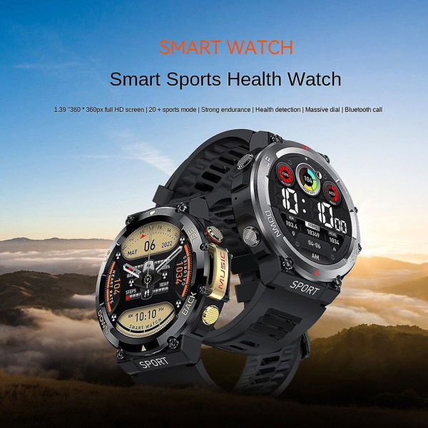 Bluetooth Opkald Offline Betaling Smartwatch Black gold