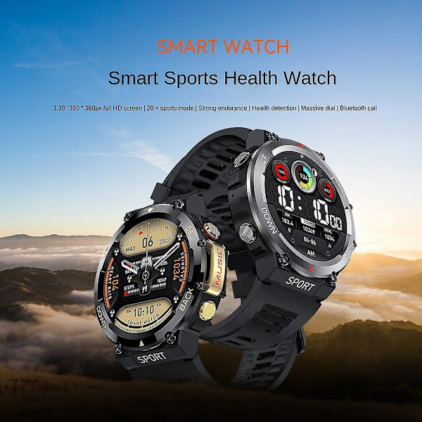 Smartklocka med Bluetooth-samtal, offline-betalning Black