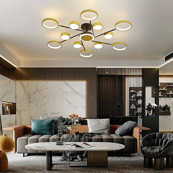 120 cm LED-kattokruunu himmennettävä 3 värillä, geometrinen riippuvalaisin