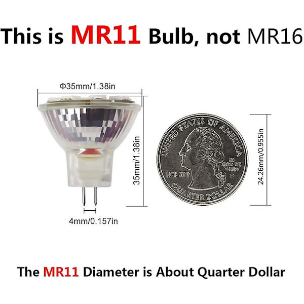 4 kpl Mr11 Gu4.0 LED-lamppuja, 2,2 W (vastaa 20 W halogeenilamppua)