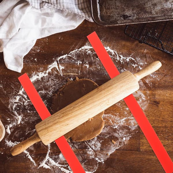 Non-stick dejmålelinealer 6 stk. silikone bage-tykkelsesguider