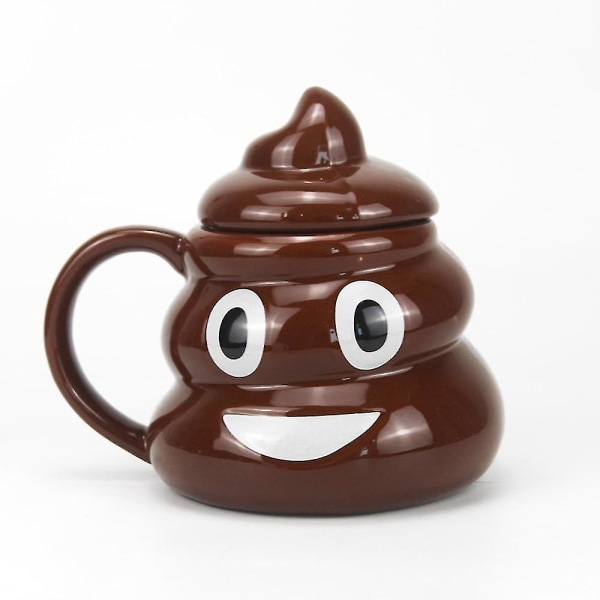 Tegneserie Smile Poop Krus Te Kaffekopp Morsomme 3D-krus