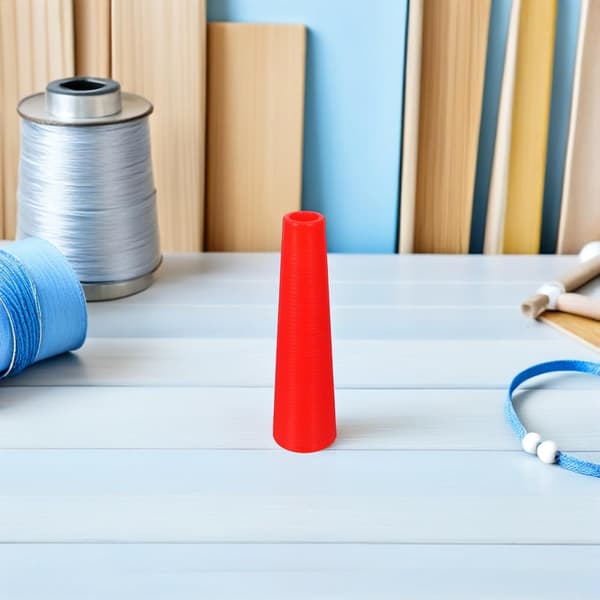 10 stk. røde garnspoler i plast, koniske trådviklere for strikking, broderi, ullvikling, spoler, sytilbehør