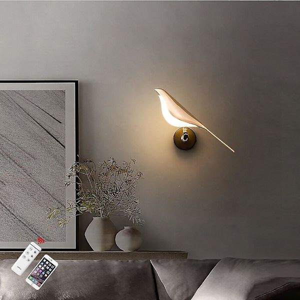 Nordisk Stil Indendørs Vægslampe Led Fugl Design Aluminium