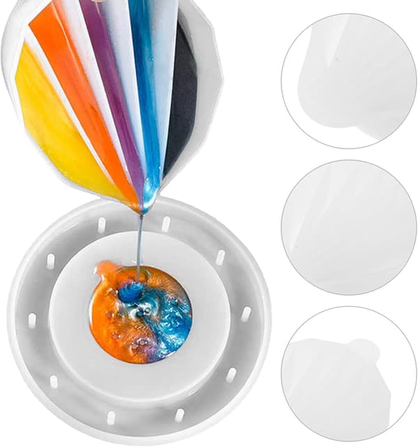 5 stk. silikone DIY håndværk multi-rum blandekopper til epoxyharpiks pigmentholder