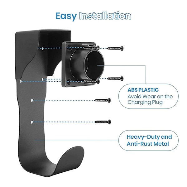Kabelfastgørelse EV-laderdyse - Holster Dock J-krog