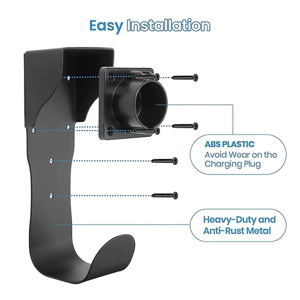 Kabelholder for EV-lader - J-krok for dysen