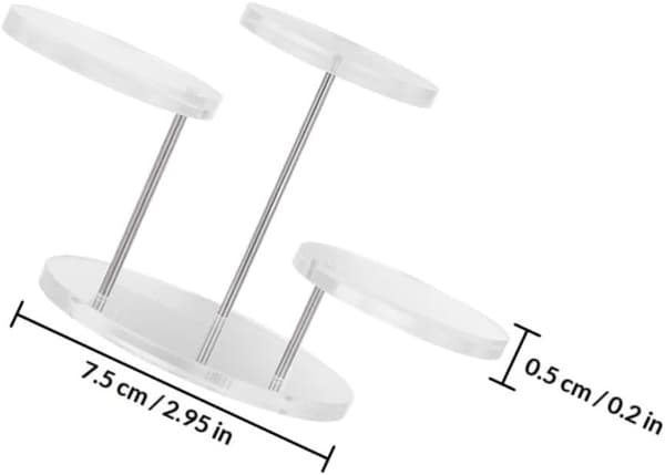 2 sæt ringudstillingsstander akryl smykkeholder arrangør til salg af ringe opbevaringsstandere kommode top