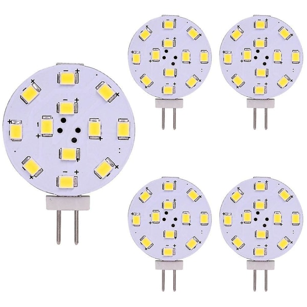 5-pack T10 G4 12 LED 3528 2W AC12V Majs LED Minilampa Dimbar