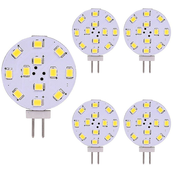 5-pack T10 G4 12 LED 3528 2W Majs LED-lampa Dimbar