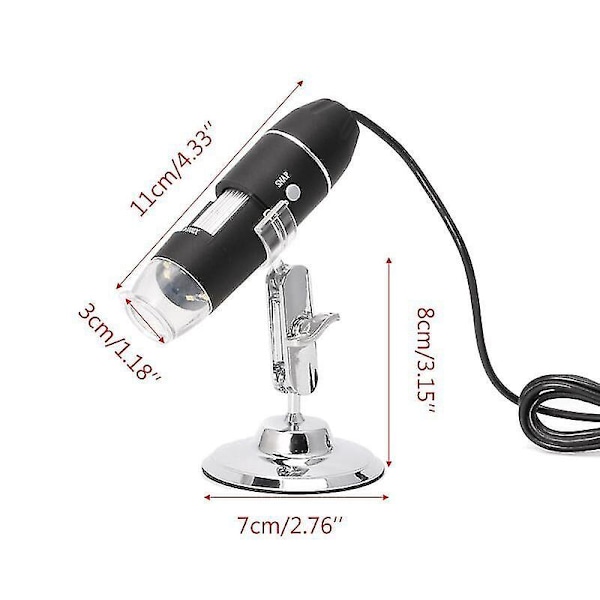 1600x USB Digital Mikroskopkamera med 8 LED-belysning