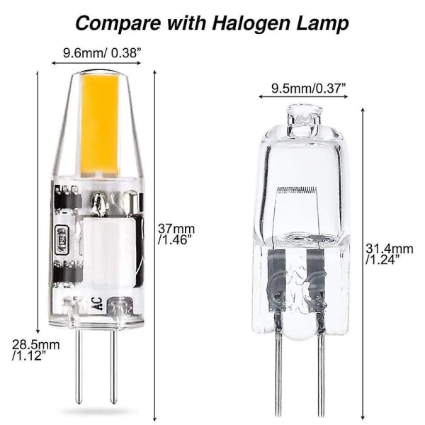 10 stk G4 LED Pære 3W Ækvivalent Halogen Pære Mini Lys