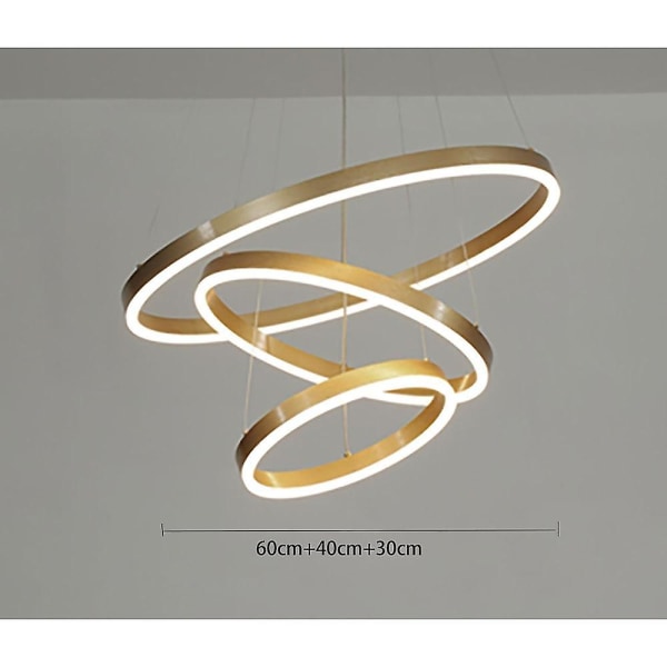 3-ympyrä led-riippuvalaisin Nordic Design kultainen valo