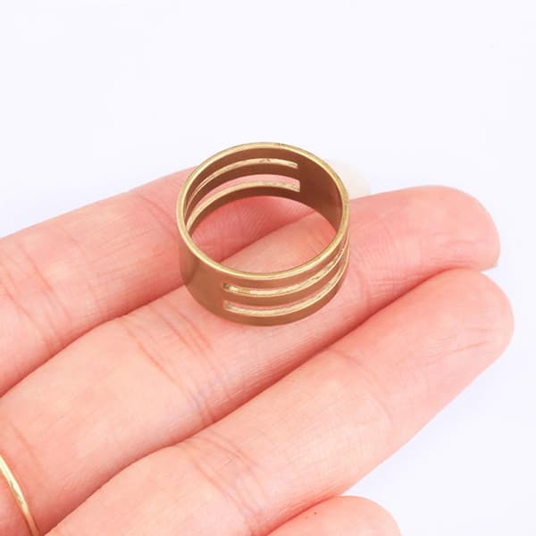 4 stk. værktøjssæt til åbning af springringe i rustfrit stål 18 mm gul ringforbinder
