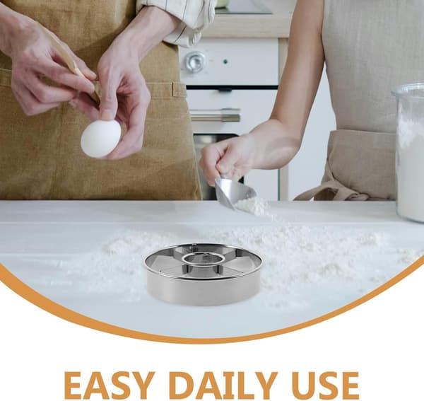 Rund smultringform i rustfritt stål for baking, DIY kreativt formet smultringkutter