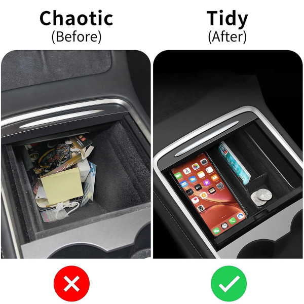 Tesla Konsol Organiser Dold Låda Förvaringsbox För Tesla Model 3 Model Y 2021 2022